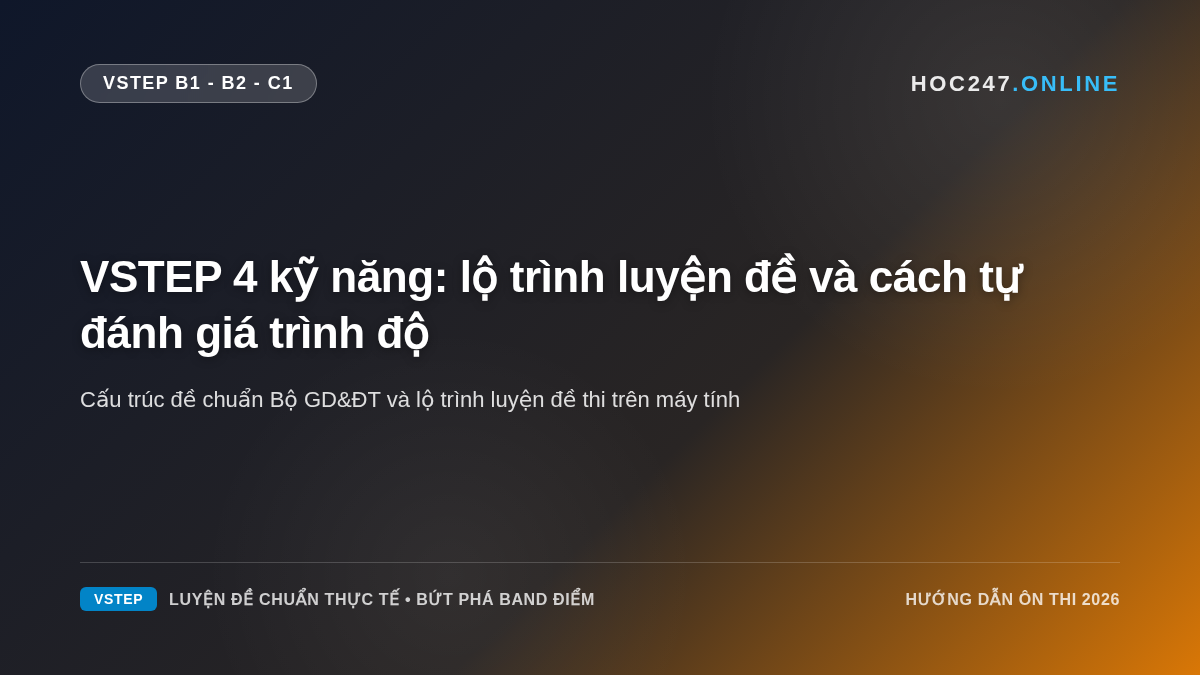 Cẩm nang lộ trình luyện đề thi thử VSTEP 4 kỹ năng và cách tự đánh giá trình độ
