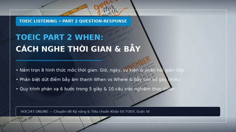 Cách làm câu hỏi When trong TOEIC Part 2
