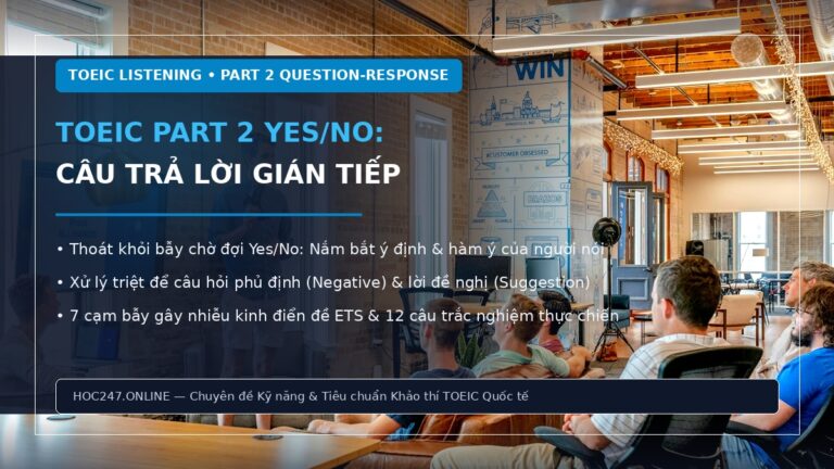Cách làm câu hỏi Yes No trong TOEIC Part 2