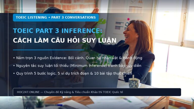 Hướng dẫn câu hỏi suy luận TOEIC Part 3