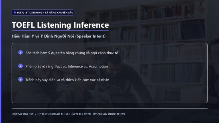 Cách làm TOEFL Listening Inference