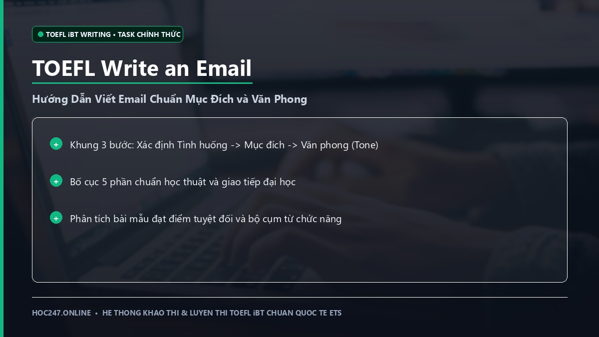 Hướng dẫn TOEFL Write an Email