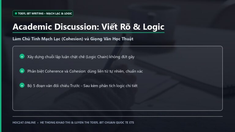 Cách viết TOEFL Academic Discussion rõ ràng