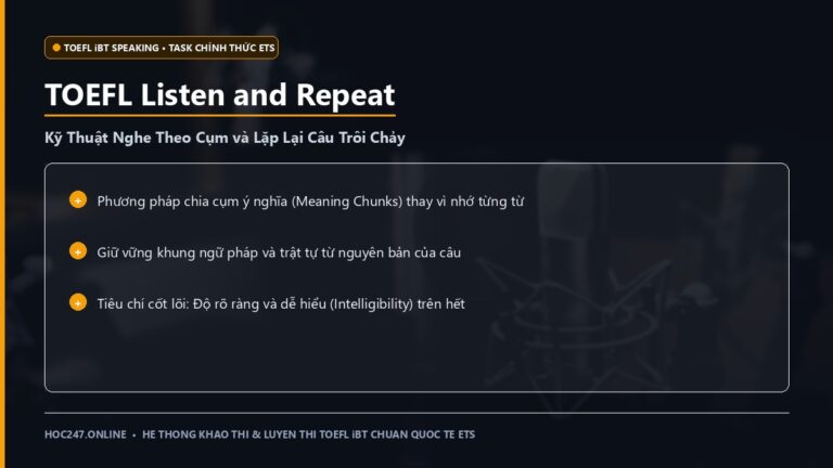 Hướng dẫn TOEFL Listen and Repeat