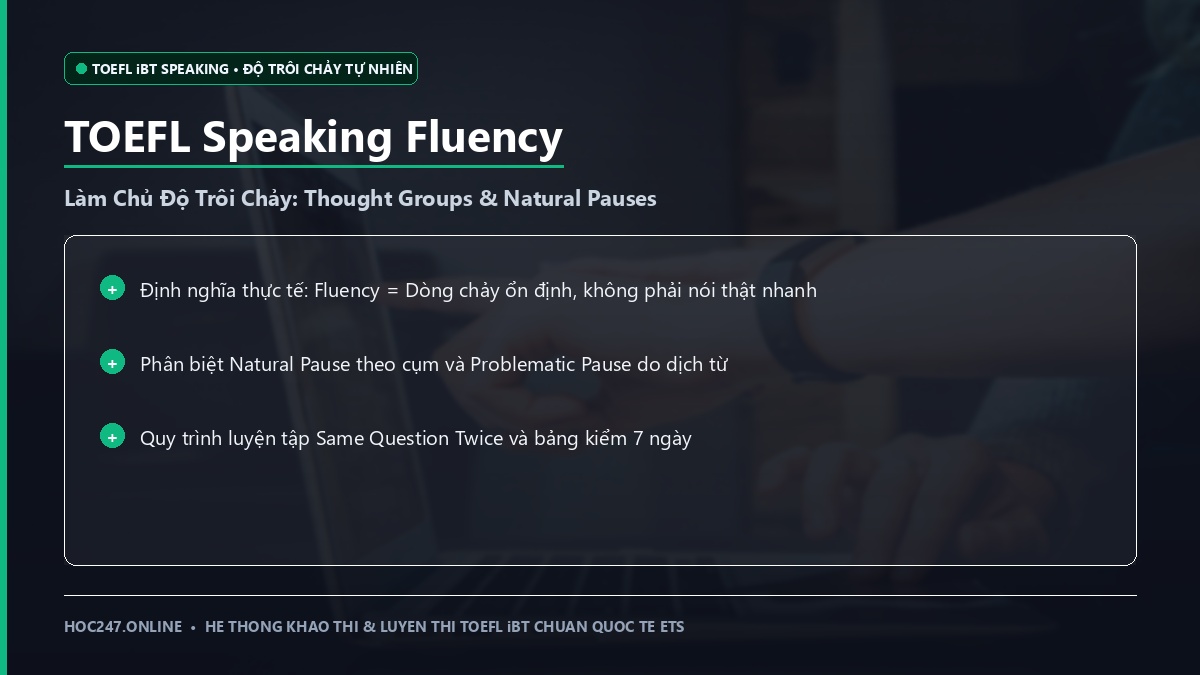 Cách luyện TOEFL Speaking Fluency