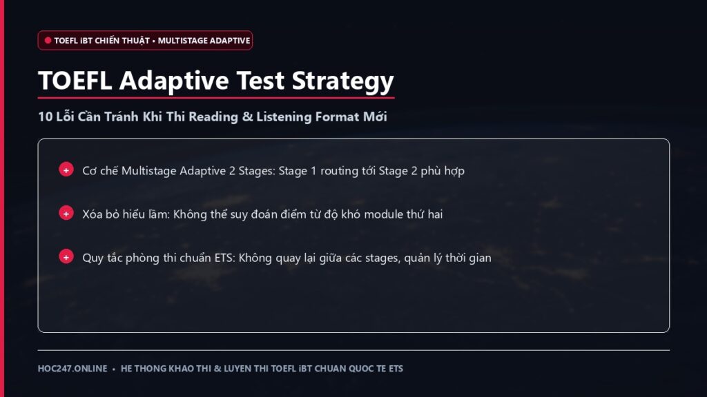 Cách hoạt động của TOEFL adaptive test