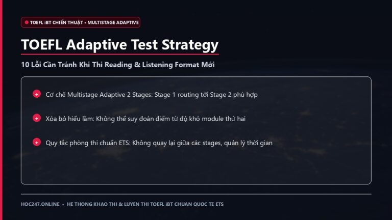 Cách hoạt động của TOEFL adaptive test