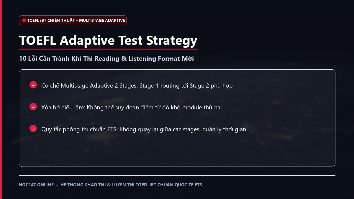 Cách hoạt động của TOEFL adaptive test