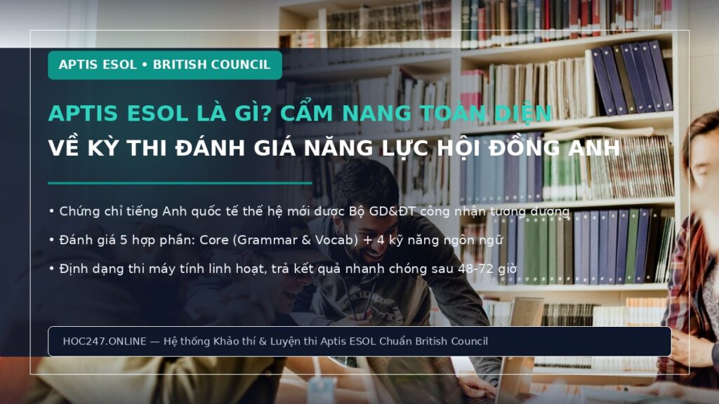 Aptis ESOL là gì – cẩm nang toàn diện về kỳ thi tiếng Anh Hội đồng Anh
