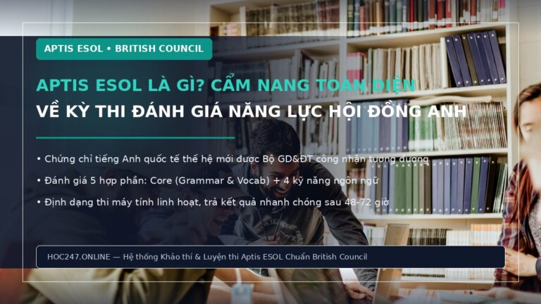Aptis ESOL là gì – cẩm nang toàn diện về kỳ thi tiếng Anh Hội đồng Anh