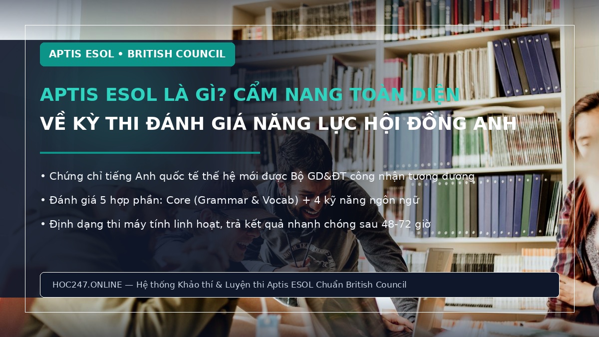 Aptis ESOL là gì – cẩm nang toàn diện về kỳ thi tiếng Anh Hội đồng Anh