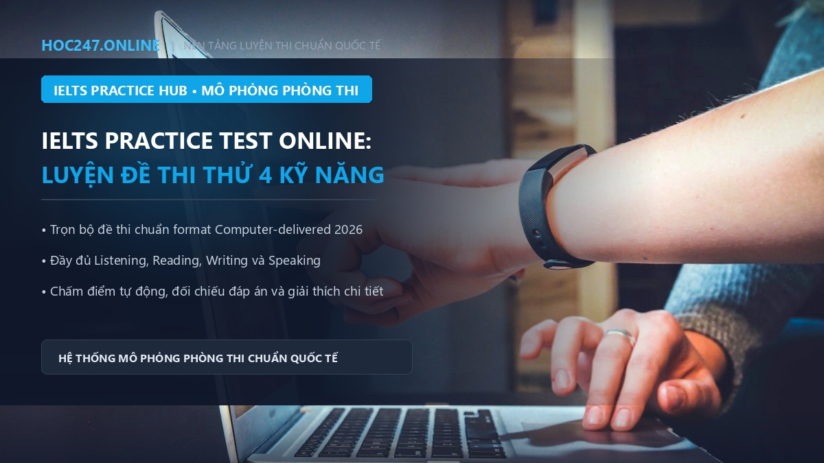 IELTS Practice Test Online – Luyện đề IELTS trên HOC247