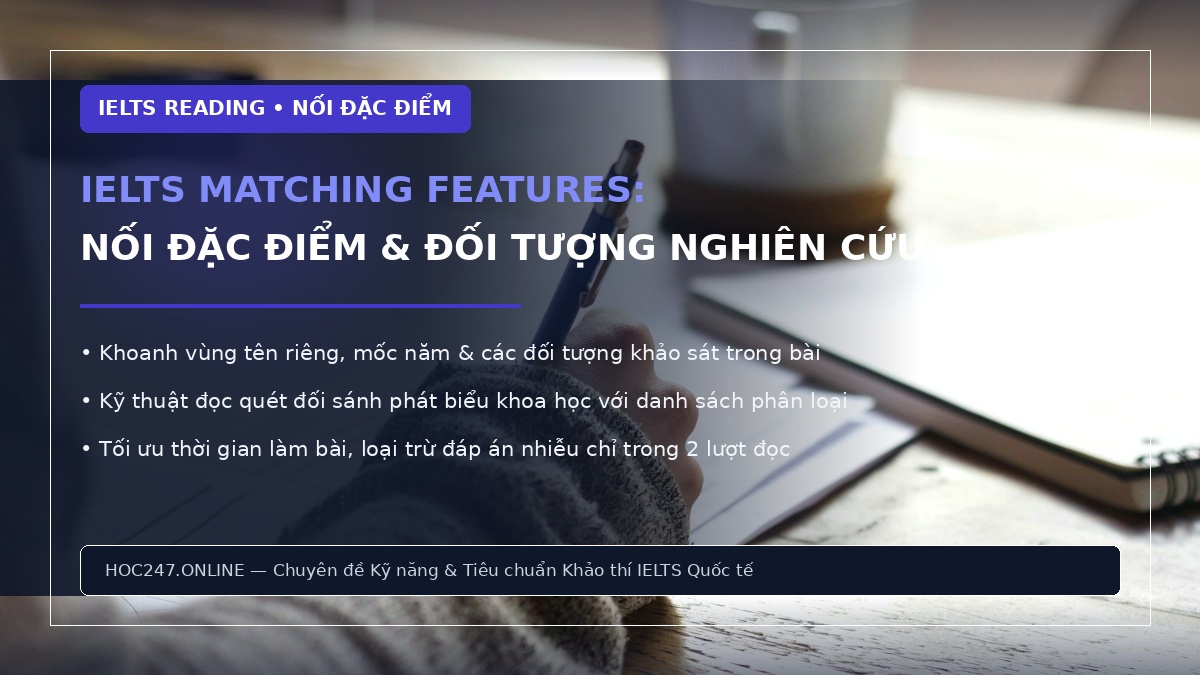 IELTS Matching Features – phương pháp nối đặc điểm và tên nhà nghiên cứu