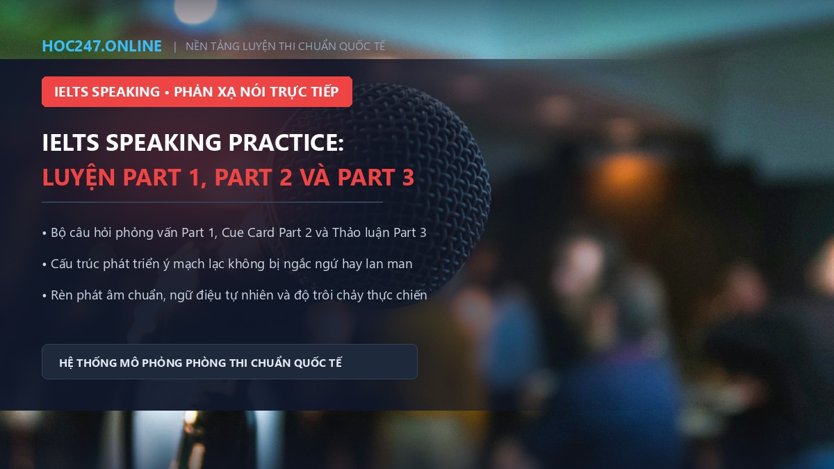 IELTS Speaking Practice – Luyện Part 1, Part 2 và Part 3