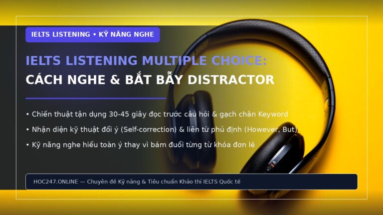 IELTS Listening Multiple Choice – cách nghe và tránh đáp án nhiễu