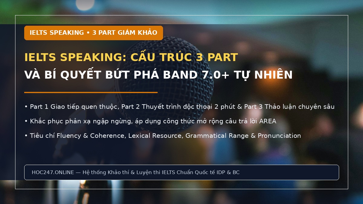 IELTS Speaking – cấu trúc 3 part và bí quyết trả lời đạt điểm cao