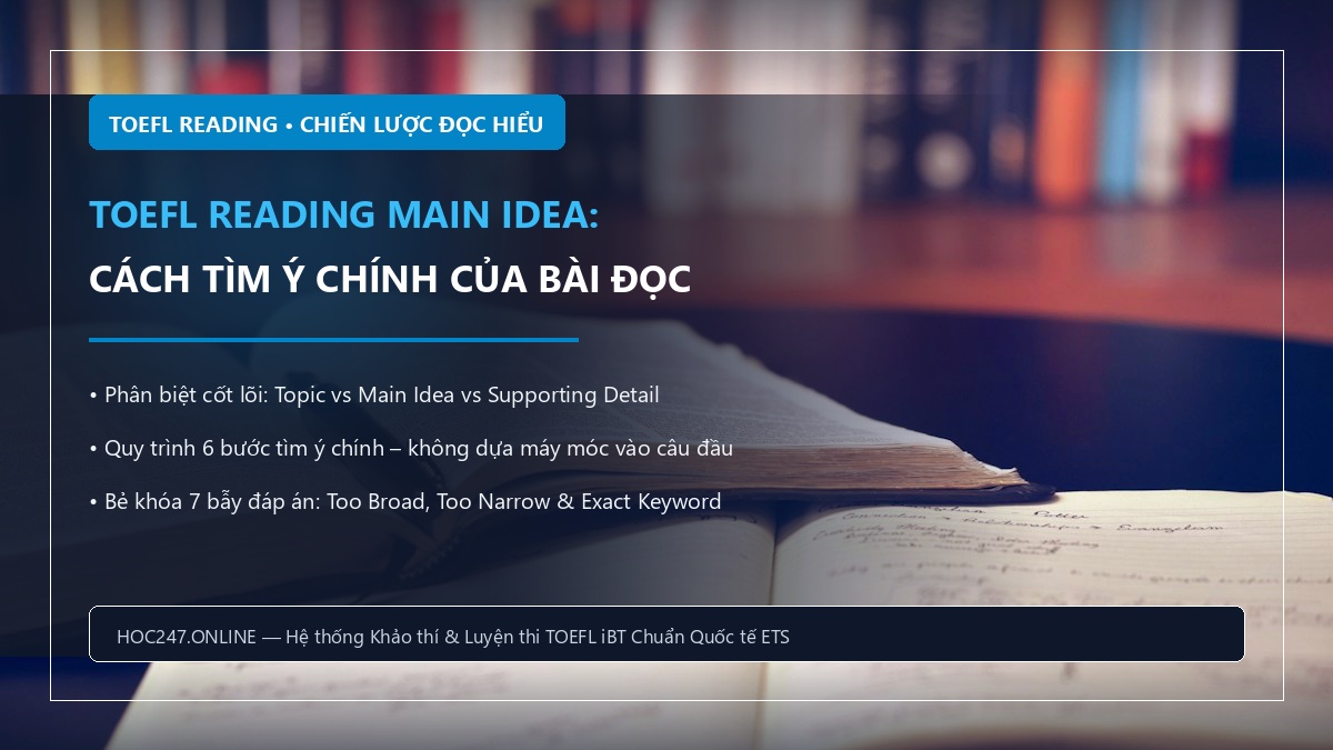 Cách xác định Main Idea trong TOEFL Reading