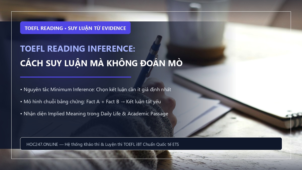 Cách làm câu suy luận TOEFL Reading