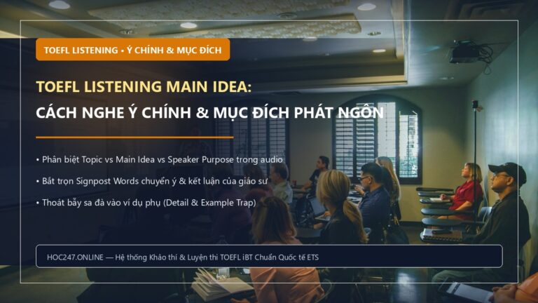 Cách xác định Main Idea trong TOEFL Listening