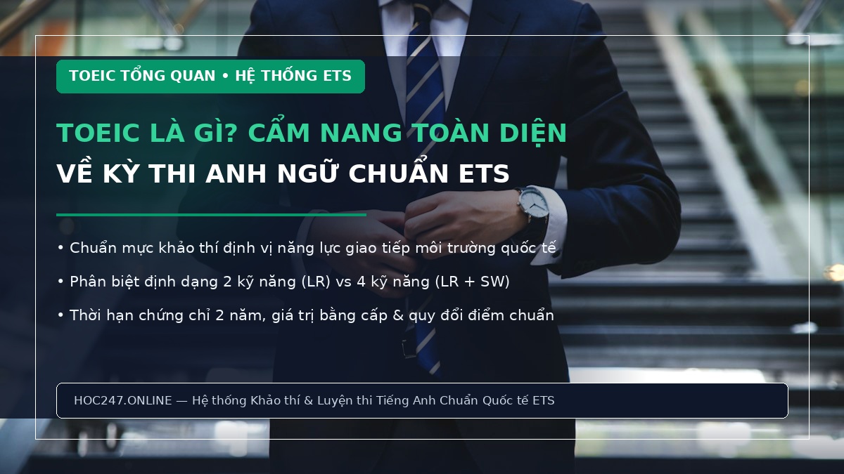 TOEIC là gì – cẩm nang toàn diện về kỳ thi tiếng Anh chuẩn ETS