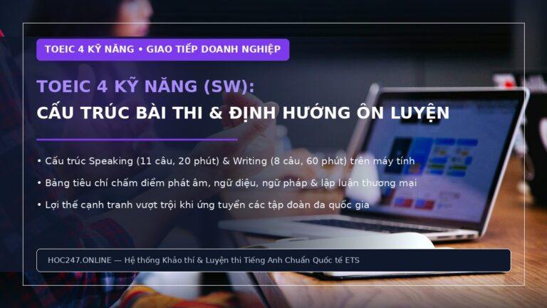 TOEIC 4 kỹ năng Speaking Writing – bài thi và kinh nghiệm ôn luyện