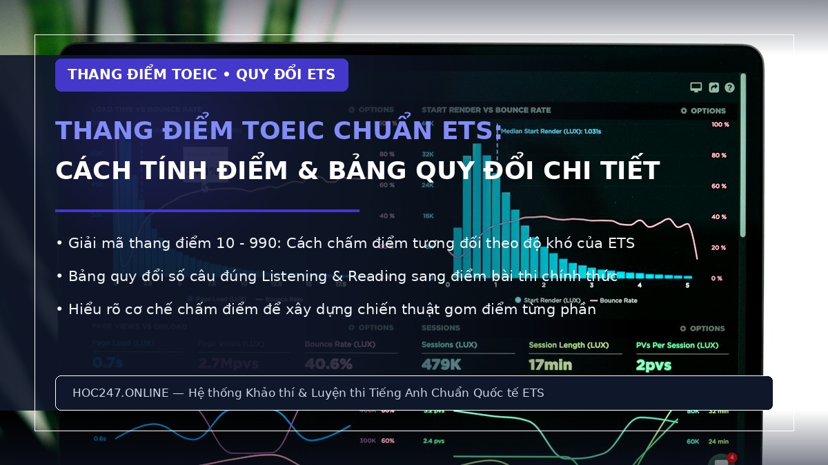 Thang điểm TOEIC chuẩn ETS – bảng quy đổi điểm số Listening và Reading