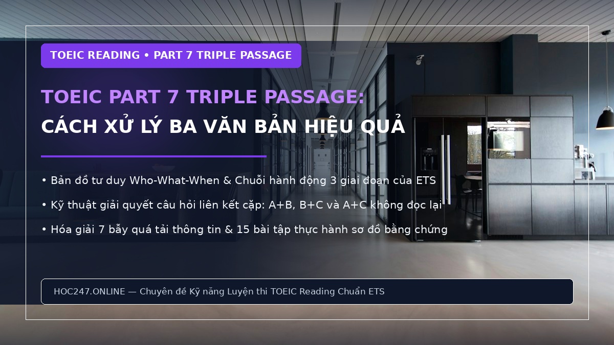 TOEIC Part 7 Triple Passage – cách lập bản đồ tư duy và xử lý ba văn bản hiệu quả