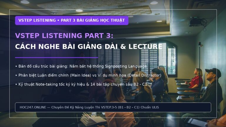Hướng dẫn VSTEP Listening Part 3