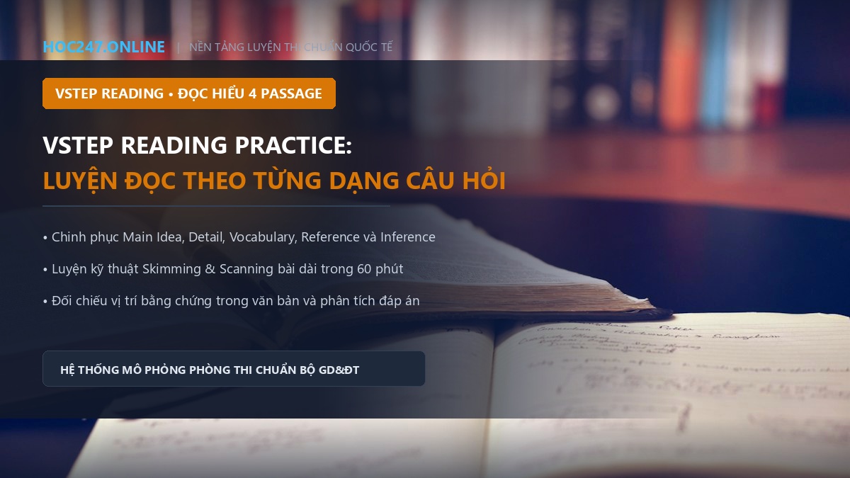 VSTEP Reading Practice – Luyện đọc theo từng dạng câu hỏi