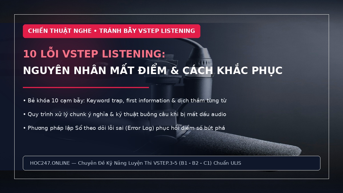 10 lỗi thường gặp trong VSTEP Listening và cách khắc phục
