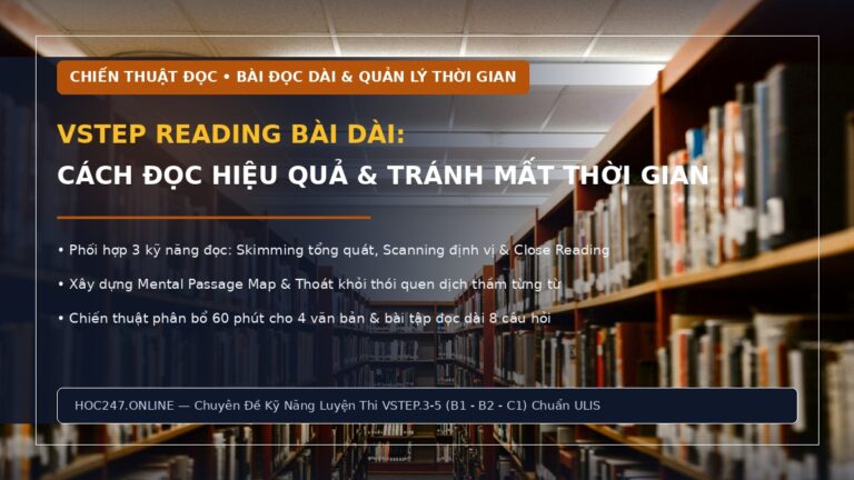 Cách xử lý bài đọc dài và quản lý thời gian VSTEP Reading