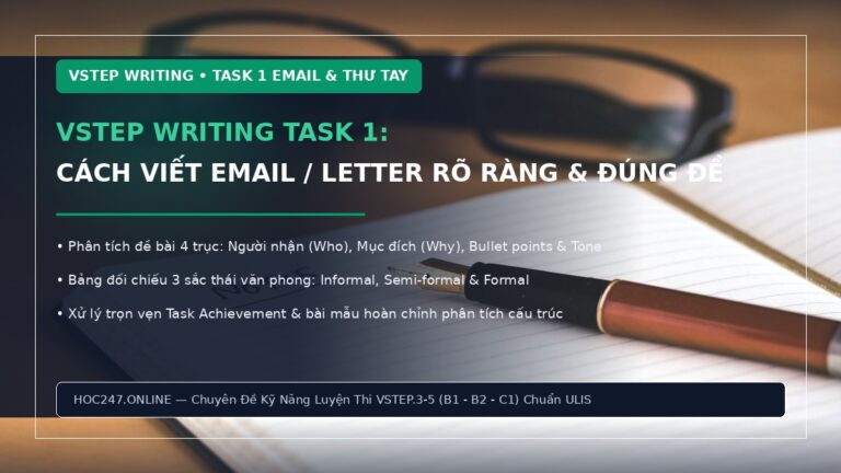 Hướng dẫn viết Email Letter trong VSTEP Writing Task 1