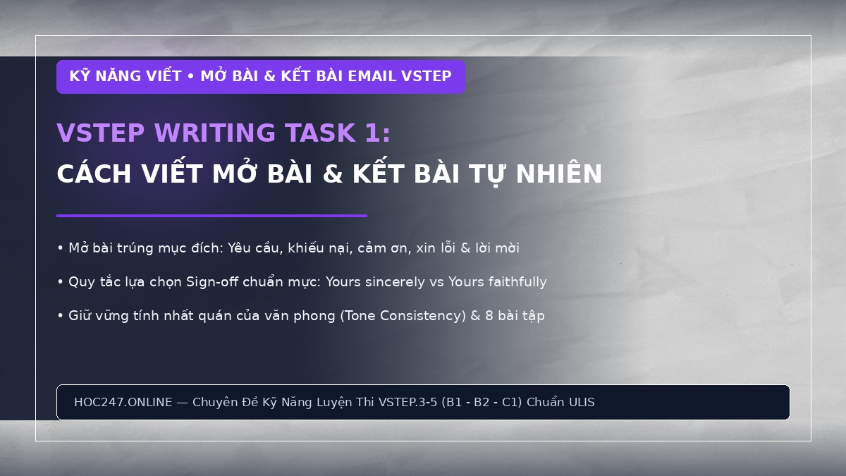 Cách viết mở bài và kết bài VSTEP Writing Task 1