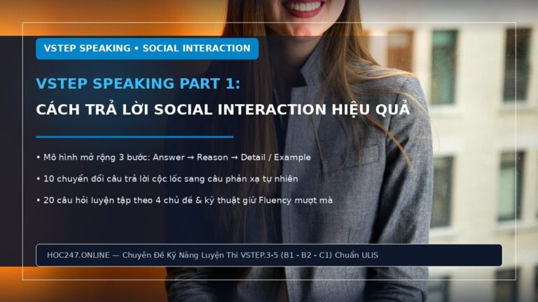 Hướng dẫn VSTEP Speaking Part 1 Social Interaction