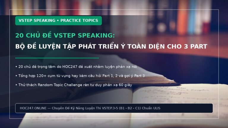 Các chủ đề VSTEP Speaking để luyện tập
