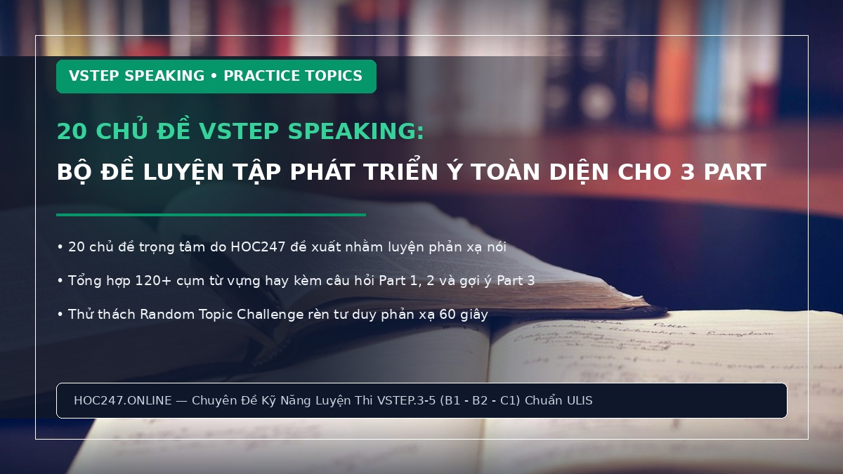 Các chủ đề VSTEP Speaking để luyện tập